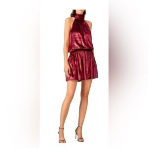 Ramy Brook Wine Red Mini Dress